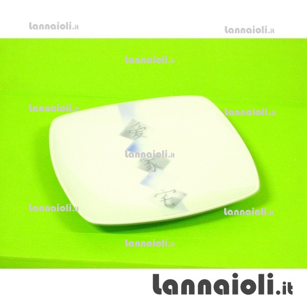 PIATTO QUADRO FRUTTA PORCELLANA CM.20 